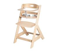 roba Chaise haute pour bébé Liv Up - Chaise haute évolutive en bois - Chaise haute ajustable avec sangle d'entrejambe - à partir de 6 mois jusqu'à 70 kg - Naturel-FSC