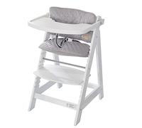 roba Chaise Haute Sit Up Fun - Blanc + Coussins d'Assise Roba Style - Gris argenté