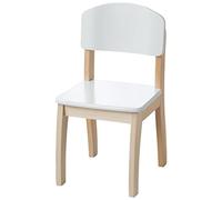 Chaise pour enfant - ROBA - Bois laqué blanc - Hauteur d'assise 31.5 cm - Design moderne et incurvé blanc TU