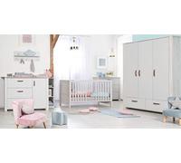 roba Ensemble lit enfant, armoire 3 portes, commode à langer Mila