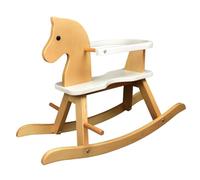 Roba Cheval à bascule en bois blanc/naturel - Jouet à bascule pour enfants