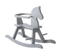 Roba Cheval À Bascule Évolutif En Bois Avec Anneau De Protection Amovible - Supporte 25 Kg - Gris