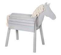 Roba Cheval D'extérieur En Bois Massif Pour Enfant - Sans Bascule - Cheval De Jeu En Gris