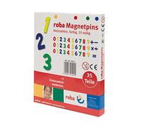 roba Chiffres Magnétiques pour Enfants - 35 Numéros et Symboles Aimants pour Tableau - Jouet Éducatif - Multicolore