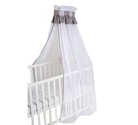 Roba Ciel De Lit Bébé En Voile - 160 X 250cm - Gris Clair Multicolore