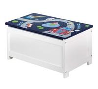roba Coffre de rangement pour jouets Racer Bleu 60x32x30 cm MDF Blanc G