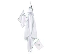 roba Coffret Bain Bébé Happy Cloud 3 Pièces - Cape de Bain à Capuche 80 x 80 cm, Serviette 30 x 30 cm & Gant 16 x 20 cm - 100% Coton - Nuage Brodé