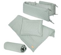 ROBA Coffret Bébé Bio Lil Planet - Linge et Tour de Lit + Drap Housse - Vert Givré vert TU