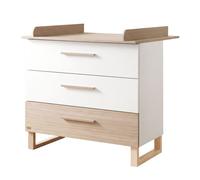 Commode À Langer 'noah' Avec Tiroirs ? Convertible Blanc - Chêne Tristan TU