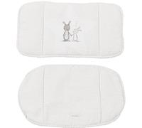 roba Coussin de Chaise Haute Fox et Bunny en 2 Pièces - Réducteur de Siège - Imprimé Lapin - Blanc / Gris