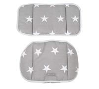 roba Coussin de Chaise Haute Little Stars en 2 Pièces - Réducteur de Siège - Imprimé Étoiles - Gris / Blanc