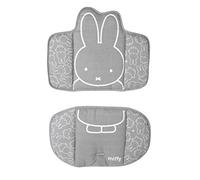 roba Coussin de Chaise Haute miffy® en 2 Pièces - Imperméable et sans Phtalates - Réducteur de Siège Confortable - dès 6 Mois - Imprimé Lapin - Blanc / Gris