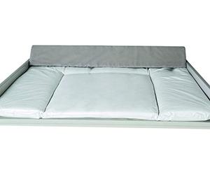 roba Coussin Triangle Cale Tête Bébé pour Matelas à Langer - 84x10 cm - Protection Tête - Gris