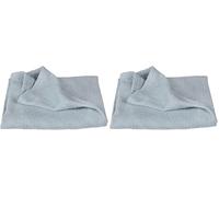 roba Couverture Bébé Bio Lil Planet 80x80 cm - 100% Coton Certifié GOTS et Oeko-TEX - Aspect Tricoté - Bleu Clair (Lot de 2)