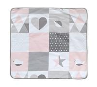 Couverture bébé - ROBA - Happy Patch - Rose - 80x80 cm - Polaire doux et coton