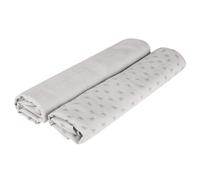 roba Couverture d'Allaitement "Lil Planet" - 120x120 - Coton Bio Certifié OEKO TEX et GOTS - 2 Pièces - Gris Argenté