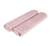 roba Couverture d'Allaitement "Lil Planet" - 120x120 - Coton Bio Certifié OEKO TEX et GOTS - 2 Pièces - Rose/Mauve