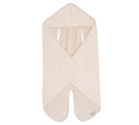 roba Couverture Enveloppante Frosty Almond - Coton Bio Certifié GOTS & Oeko-Tex - avec Fentes pour Harnais de Sécurité - Nid d'Ange Siège Auto et Poussette - Beige