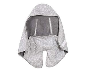 roba Couverture Enveloppante Miffy® - avec Fentes pour Ceintures de Sécurité pour Tous Les Sièges de Voiture et Poussettes - Gris