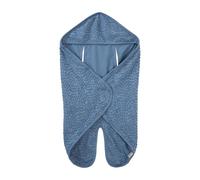roba Couverture Enveloppante Seashells Indigo - Coton Bio Certifié GOTS & Oeko-Tex - avec Fentes pour Harnais de Sécurité - Nid d'Ange Siège Auto et Poussette - Bleu Foncé