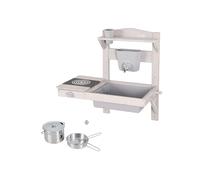ROBA Cuisine de jeux et de boue à suspendre (avec accessoires, gris)