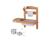 ROBA Cuisine de jeux et de boue à suspendre (avec accessoires, teck)