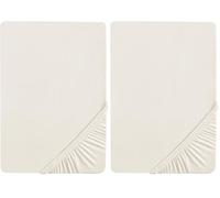 roba Drap Housse Bébé Safe Asleep® pour Berceau 40 x 90 cm à 45 x 90 cm - Jersey Extensible - 100% Coton Bio - Certifié Oeko-TEX® et GOTS - Blanc Canadien (Lot de 2)
