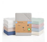 Roba Drap-housse bébé Lil Planet – Jersey extensible, 100% coton bio, 40–45 x 90 cm, gris argenté