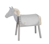 roba Ensemble d’accessoires pour cheval à bascule d’extérieur roba Style - couverture et licol pour cheval de voltige - accessoires pour enfants à partir de 3 ans - microfibre facile à nettoyer - gris