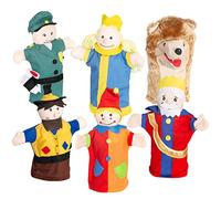 roba Ensemble de 6 Marionnettes à Main Punch et Judy en Tissu et Feutre pour Théâtre de Guignol - dès 3 Ans - Lavable en Machine - Multicolore