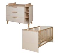 Chambre Bébé Évolutive 2 Pièces Avec Soft-close Jil Cashmere / Décor Châtaignier TU