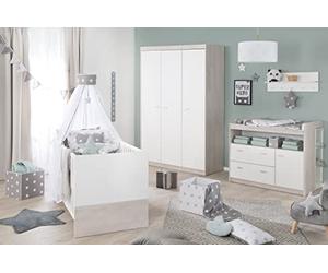 roba Ensemble de Chambre 'Julia' 3 pièces, incluant Un lit combiné 70 x 140 cm, Une Table à Langer et Une Armoire à 3 Portes