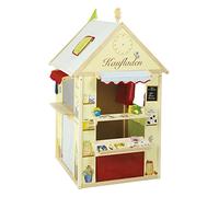 Roba Ensemble de maison de jeu comprenant un magasin de détail, un théâtre en casperle, un tableau noir, un interrupteur pour poste, banque, kiosque
