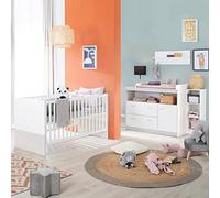 roba Ensemble lit enfant commode à langer Julia bois - Gr. 70x140 cm