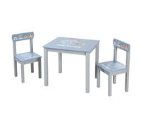 roba Ensemble Paw Patrol - 2 Chaises pour Enfants + Table - Ensemble de Sièges/Meubles avec Chiens de Dessin Animé - Bois Gris/Bleu - À Partir de 18 Mois
