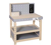 Roba Établi Enfant En Bois À Hauteur Réglable + 27 Pièces De Bricolage - Gris Et Blanc