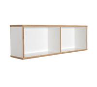 Étagère Murale 2 Niches Décor Chêne Doré Finn Blanc / Chêne Doré TU