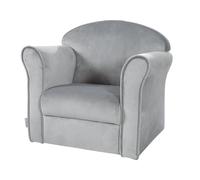 Roba Fauteuil Bébé En Velours Lil Sofa - Fauteuil Club Pour Enfant - Assise Confortable - Avec Accoudoirs - Gris Gris