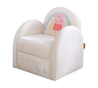 Roba Fauteuil Bébé En Velours Peppa Pig - Fauteuil Club Pour Enfant - Assise Confortable Avec Accoudoirs - Beige Beige