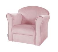 ROBA Fauteuil Bébé en Velours Lil Sofa - Fauteuil Club pour Enfant - Assise Confortable - avec Accoudoirs - Rose rose TU