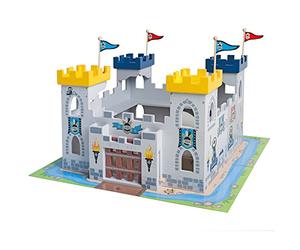 roba Grand Château Fort 3 en 1 Divisible en deux Châteaux - Jeu de Construction pour Garçons et Filles Dès 3 Ans - Environnement en Bois - Facile à Monter