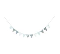 Roba Guirlande de fanions en tissu "Little Stars" 12 drapeaux triangles 2 m Gris Déco bébé/enfant