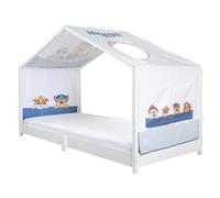 roba Housse pour lits maison Montessori 90 x 200 cm au design Paw Patrol - accessoire assorti pour transformer le lit en lit à baldaquin - avec 3 poches de rangement et fenêtre de toit