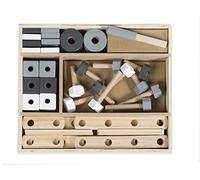 roba Jeu de Construction en Bois - 48 Pièces - Caisse à Outils - Inclus Boulons Tournevis et Autres - Jeu d'Imitation Favorise Motricité Fine - dès 3 Ans