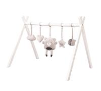 roba Jeu de trapèze INCL. Set de pendentifs roba Style Gris Clair - Arche de Jeu en Bois Massif laqué