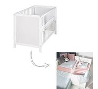 Lit bébé cododo 2-en-1 - 60 x 130 cm - ROBA - Blanc