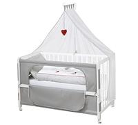 roba Lit Cododo Complet Adam & Eule 60 x 120 cm avec 4 Roues à Freins - Équipements Inclus - Hauteur Réglable à 6 Niveaux - Blanc
