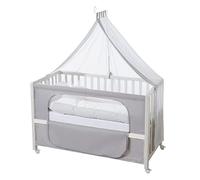 Roba Lit cododo Heartbreaker - 60x120 - parure motif ours, matelas, 4 roues à freins, bois blanc