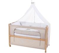 ROBA Lit Cododo Complet ""Liebhabar"" 60x120 cm avec 4 roues à freins - Naturel