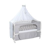 Roba Lit Cododo Complet "Little Stars" 60x120 Cm Avec 4 Roues À Freins Blanc